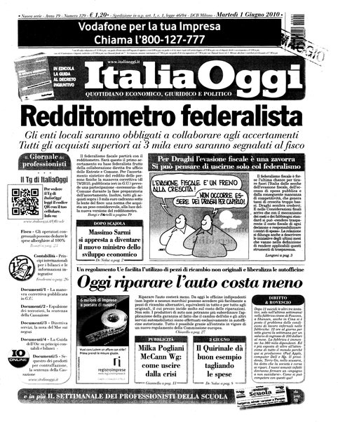 Italia oggi : quotidiano di economia finanza e politica